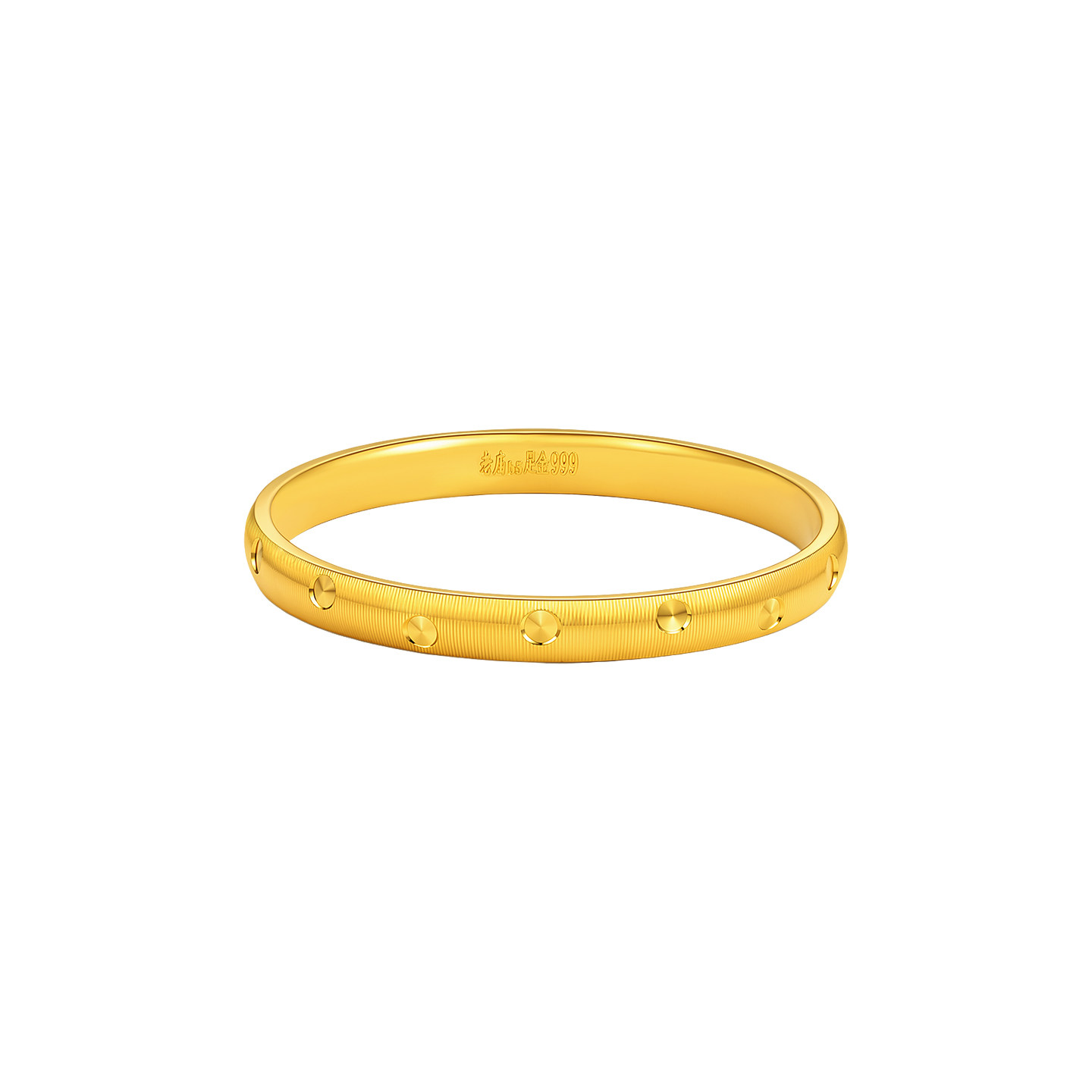 Laomiao gold solid gold fine sparkling ring 5G three-dimensional exquisite simple geometric fine starlight shining temperament whitening