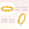 Laomiao gold pure gold 999 diamond group inlaid ancient method ring light luxury retro gold diamond trendy and profitable genuine product