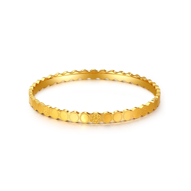 老庙黄金足金999闪耀金亮镜面金圆点高光鳞甲金固口手镯三金,淘宝优惠券,粉丝福利购,淘宝优惠卷