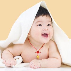 老庙长命锁挂坠足金吊坠宝宝周岁礼项链黄金锁包出生宝宝礼