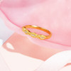Laomiao gold pure gold 999 diamond group inlaid ancient method ring light luxury retro gold diamond trendy and profitable genuine product