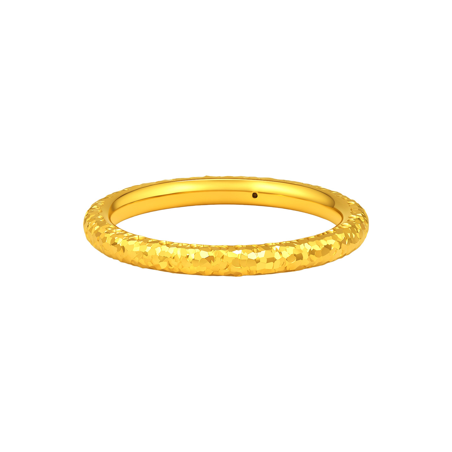 Pre-sale old temple gold pure gold crushed ice ring sparkling exquisite 5D three-dimensional fashion safe commuting every year