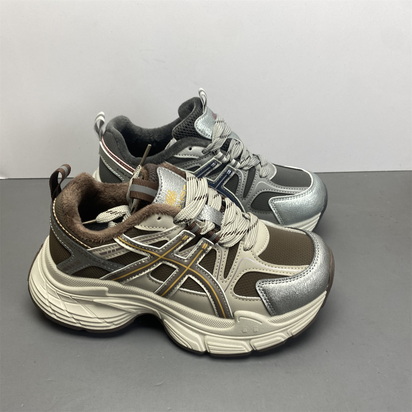 品牌撤柜女鞋2025新款冬季时尚休闲鞋系带松糕底加厚保暖老爹鞋女,淘宝优惠券,粉丝福利购,淘宝优惠卷