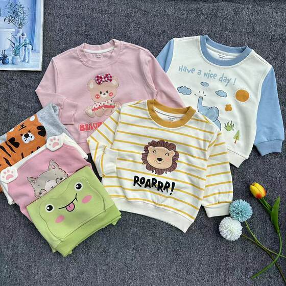 Yilayu children's clothing for boys and girls, spring and autumn sweatshirts, boys and girls tops, children's pullover sweatshirts for going out
