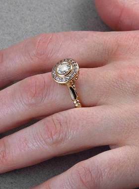 2025新款华杰欧美时尚流行风尚对戒铜镀14k金套戒速卖通eBay热卖