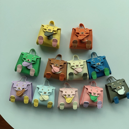 Кожаная маленькая кукла, наушники, сумка для техники, кошелек, монеты, небольшая сумка, подвеска, воловья кожа