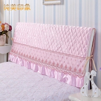 Eurostyle headboard cover 1 m 5 arched wood bed soft bed backrest soft bag full bag minimalist modern dust bed bag cloth