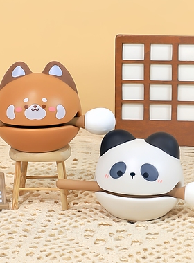 求签乌龟男女礼物可爱招财羊木鱼敲打儿童玩具解压摆件棒熊猫青蛙