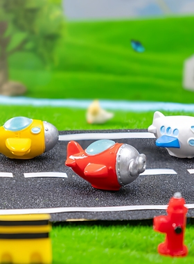 微景观手工玩具小飞机客机微缩模型diy装饰盲袋配件车载桌面摆件