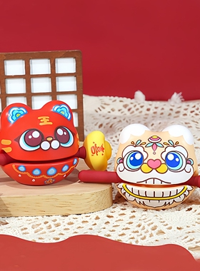 十二生肖木鱼桌摆件中控电车奶龙情绪稳定解压春节马年招财吉祥物