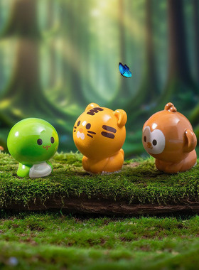 十二生肖马年蛋糕配件微景观diy装饰品微缩迷你汽车载桌面小摆件