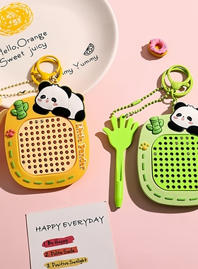 卡皮巴拉熊猫磁吸钢珠贴片画板木鱼小马宝莉配件儿童玩具背包挂件