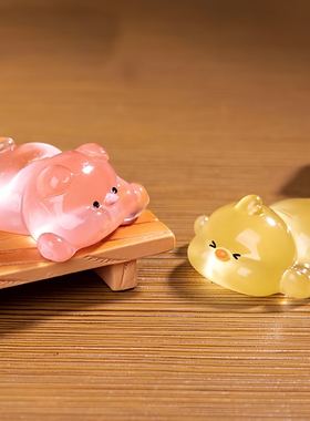 新款可爱夜光堆堆小熊小摆件