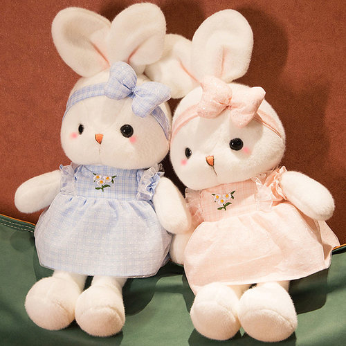 可爱小兔子毛绒玩具抱睡布偶小白兔玩偶女孩公仔睡觉抱娃娃床上萌 - 图1