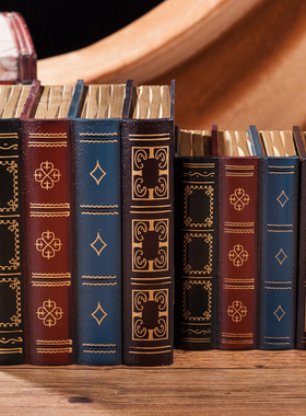 欧式风复古摄影橱窗木质仿真书