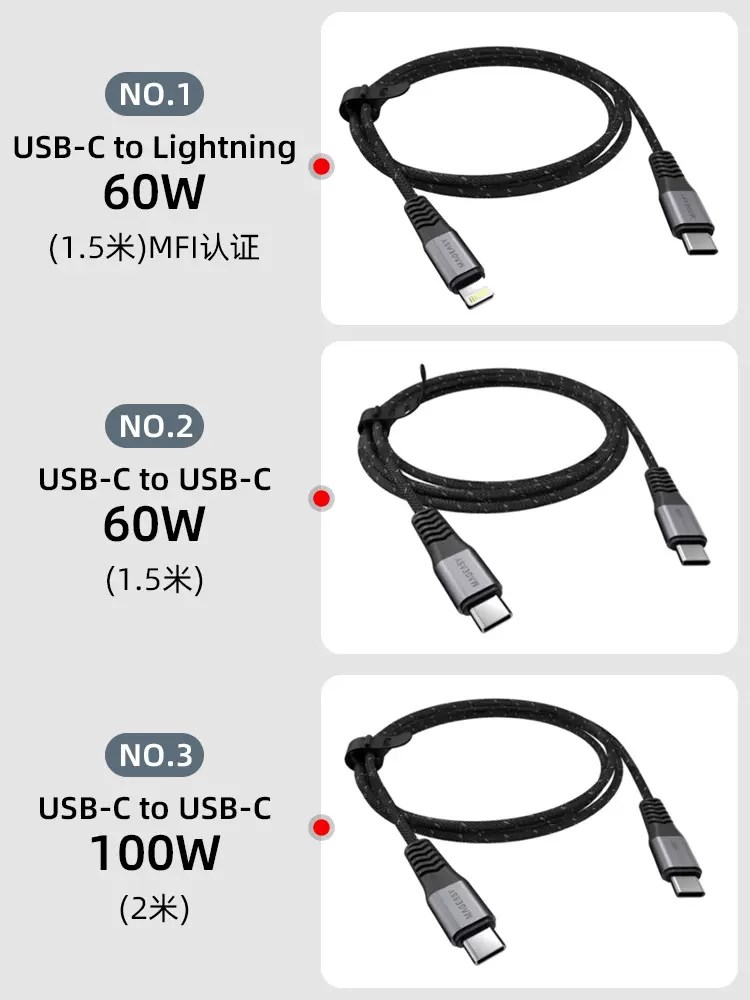 switcheasy适用苹果iPhone15数据线充电线14充电线器PD100W手机2m快充c口加长ipad平板C-C60W电脑macbook - 图0