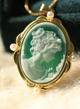 销售 925银镶卡梅奥吊坠 美人图吊坠 耳坠 戒指