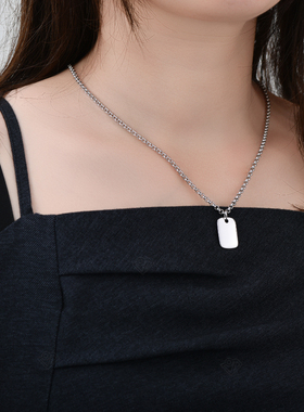 足银999军牌吊坠实心可刻字