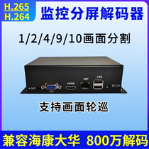 4 9 10 Road Monitoring Network Video decoder HD Digital IPC Sub-screen Upper Wall Compatible Haikang Dahua