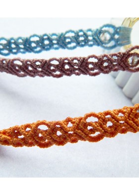 施家水晶环圆环绳编手链手作手链时尚流行款