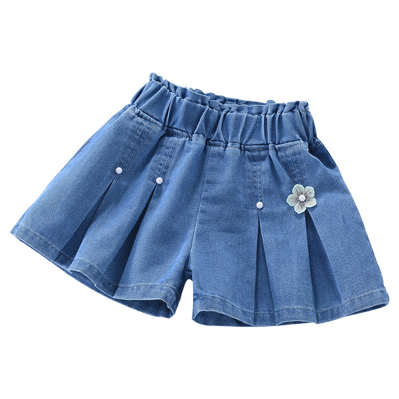 女童软牛仔短裤短裙夏季薄款儿童洋气宽松2024新款中小童女孩裤子,淘宝优惠券,粉丝福利购,淘宝优惠卷