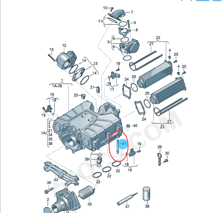 奥迪AL6 Q7 A7 A8L3.0T涡轮增压器螺丝双头螺丝增压器螺栓-图1