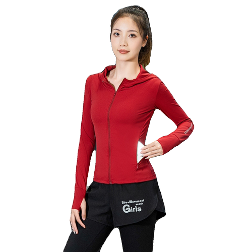 专业跑步外套女长袖上衣运动开衫晨跑户外速干健身瑜伽服春夏修身 - 图3