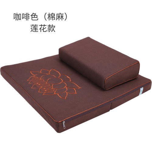 禅缘打坐垫无胶椰丝棕蒲团禅修垫垫家用加厚棉麻莲花折叠 - 图1