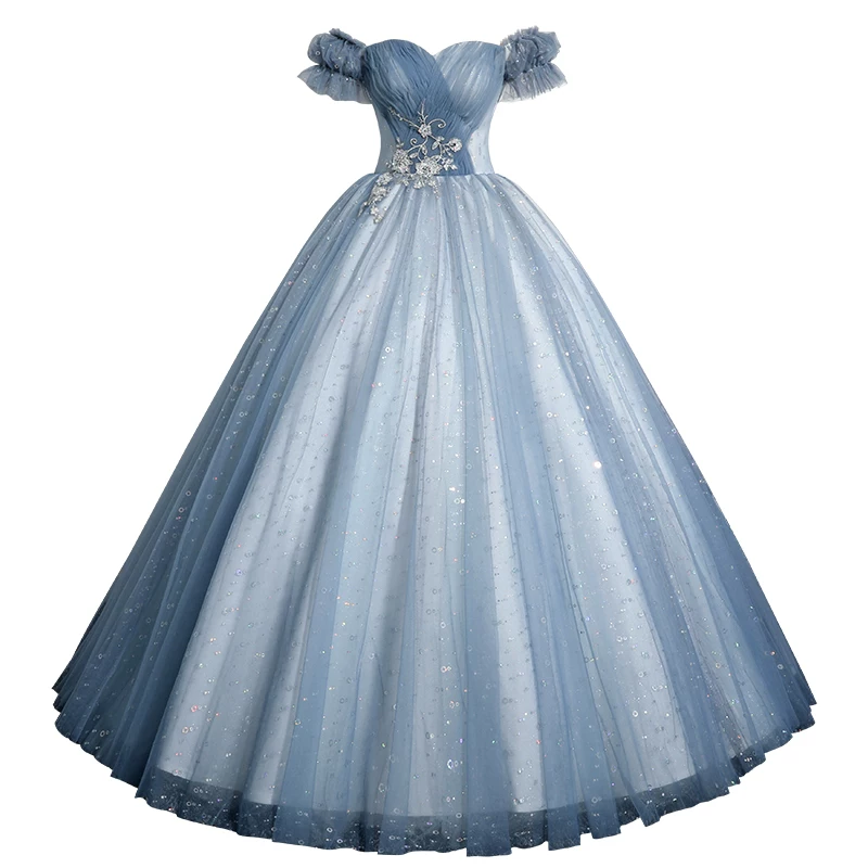 Evening dress for students, suit, open shoulders, tutu skirt