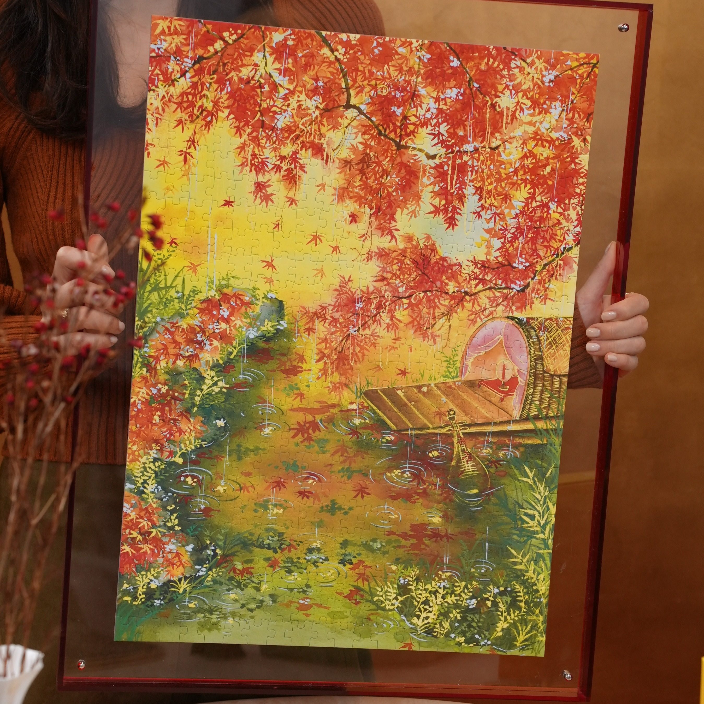 红红火火•《琵琶行》原创手绘中式拼图•500片丝绒触感53x38cm,淘宝优惠券,粉丝福利购,淘宝优惠卷