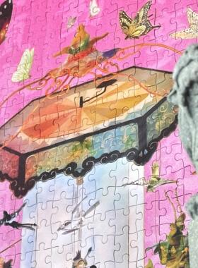 原创独家手绘中式艺术拼图