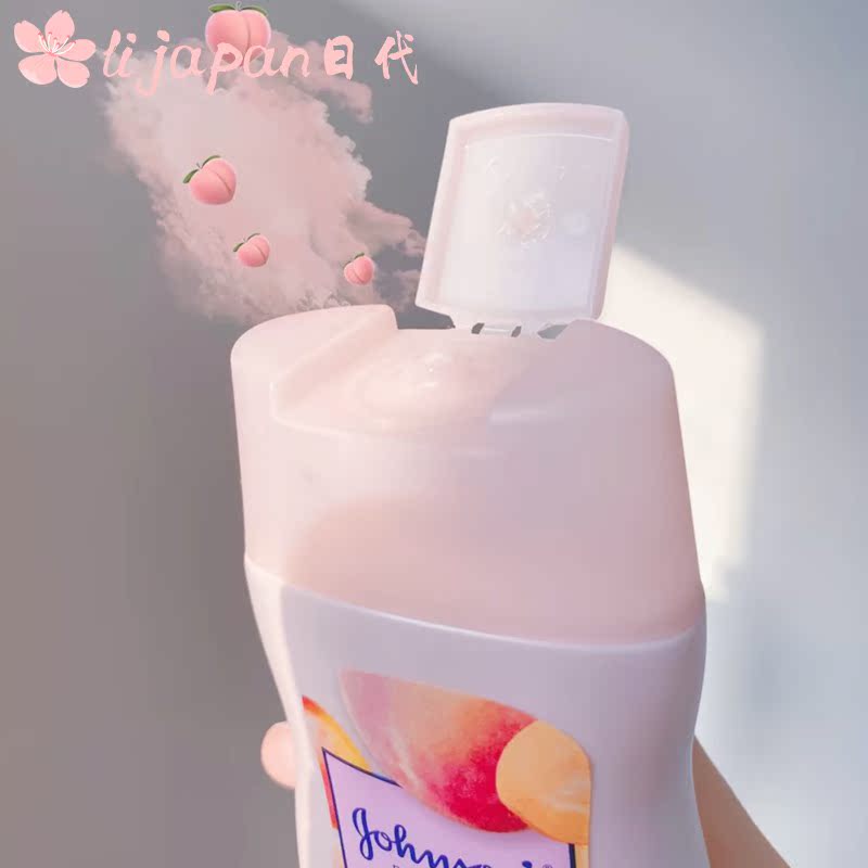 包邮强生水蜜桃身体乳奶油桃子味少女美肌天生白皙润肤保湿200ml