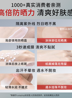 cute ploy防晒隔离霜敏感肌油皮清爽控油水润女学生美白高倍SPF50