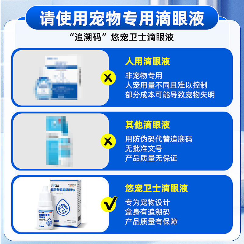 猫咪滴眼液去眼屎防泪痕消眼睛发炎抗菌角膜炎硫酸新霉素狗眼药水 - 图2