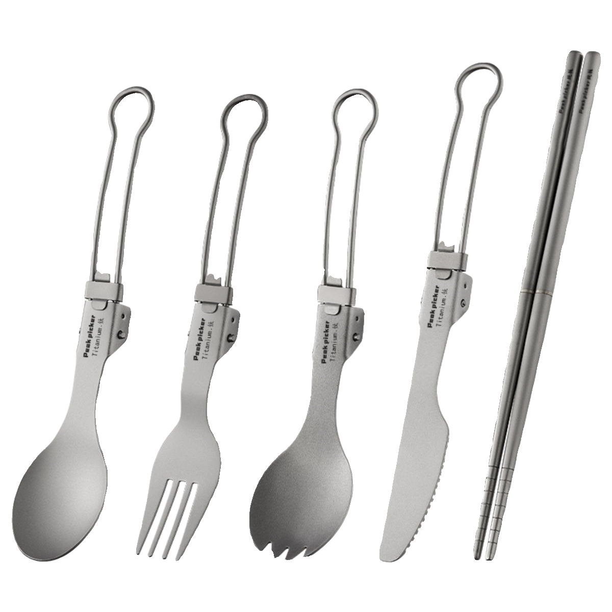 户外纯钛折叠刀叉勺筷露营餐勺汤勺便携叉子钛合金勺子野餐餐具套,淘宝优惠券,粉丝福利购,淘宝优惠卷