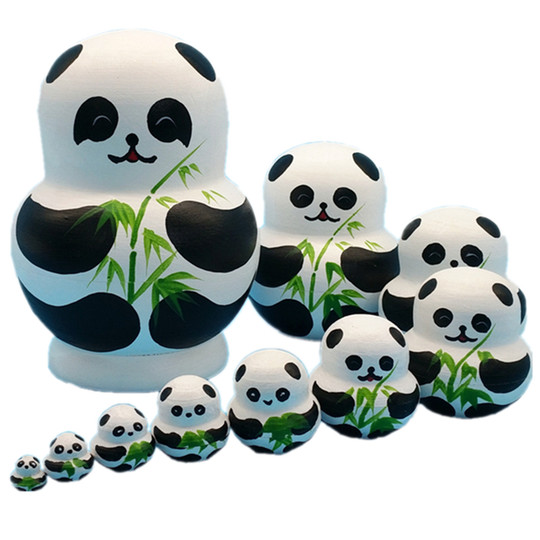 Russian matryoshka 10-layer Douyin popular Panda 029
