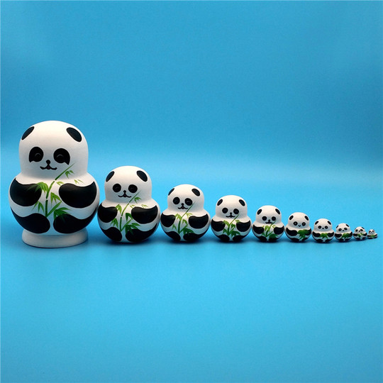 Russian matryoshka 10-layer Douyin popular Panda 029