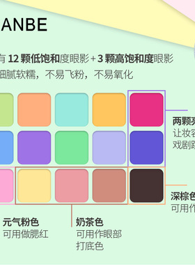ucanbe15色眼影盘全哑光
