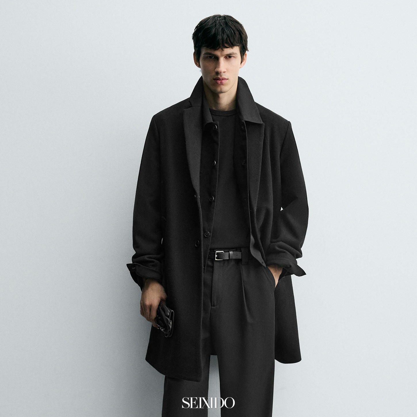 柜799！秋冬男装羊毛混纺修身直筒后开叉大衣毛呢外套8281104 800,淘宝优惠券,粉丝福利购,淘宝优惠卷