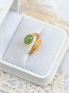 暮城珠宝女925银复古天然和田玉