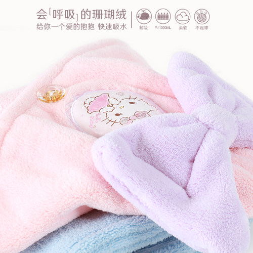 玉桂狗儿童干发帽女超强吸水速干宝宝可爱浴帽擦头发公主小孩毛巾 - 图2