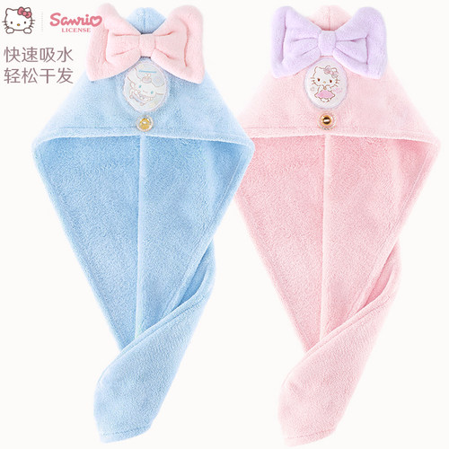 玉桂狗儿童干发帽女超强吸水速干宝宝可爱浴帽擦头发公主小孩毛巾 - 图0