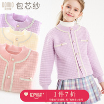 Girl Knit Cardiovert Children Spring Dress New Girl Foreign Air Blouses CUHK FairyShirt Jacket Thin childrens clothing