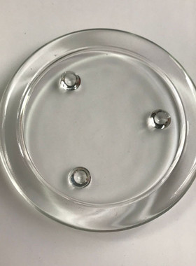 空白杯垫 隔热垫 压花茶垫 玻璃杯垫 带凹槽 滴胶押花干花小杯垫