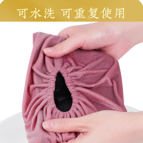 绒布鞋套室内可洗反复使用家用防滑耐磨脚套微机学生机房儿童保暖 - 图2