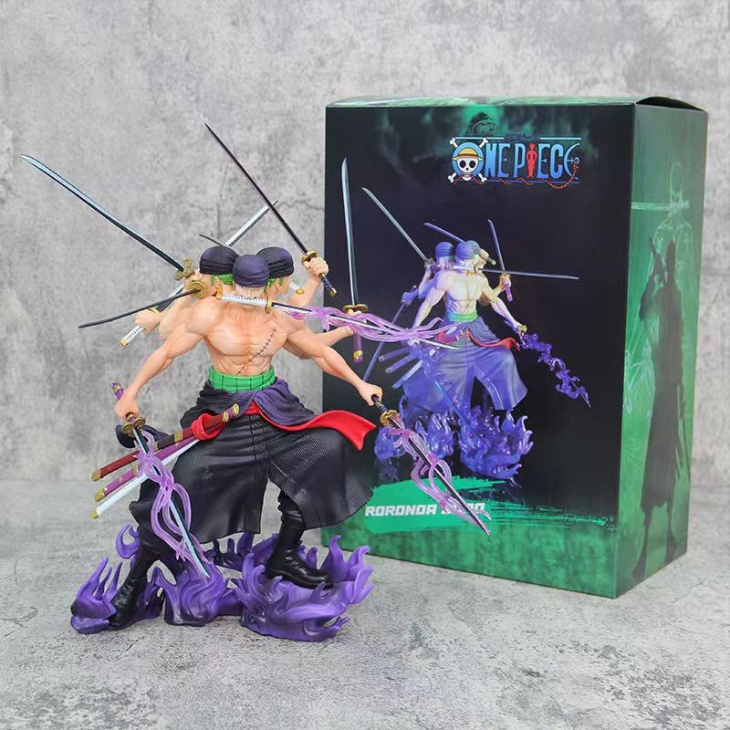 海贼手办阿修罗三头六臂索隆九刀流阎魔索隆模型动漫手办 - 图1