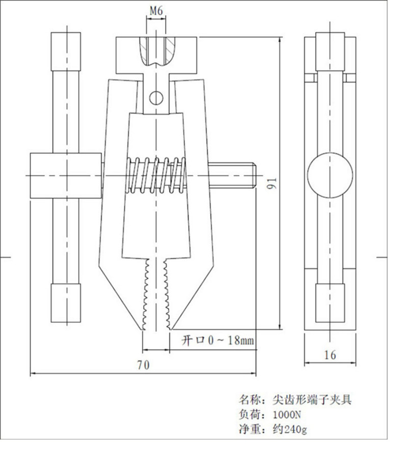 艾德堡测试台夹具推拉力计 HJJ-016电动卧式测试台夹具夹持工具-图1