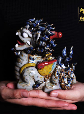 麒麟陶瓷镇宅国朝中国风