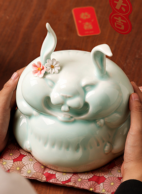 景禧造陶瓷兔年吉祥物创意礼品