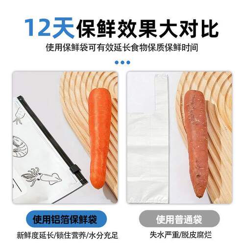 铝箔保鲜密封袋家用冰箱食物冷冻肉专用收纳袋保鲜袋密实冷冻袋 - 图2